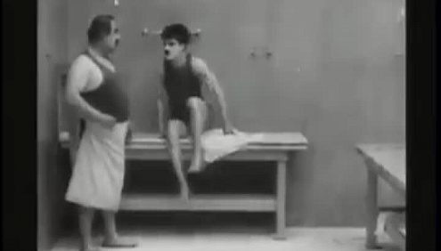 Спортивний гумор 30х (завжди актуальний). Чарлі Чаплін і спортивний масаж